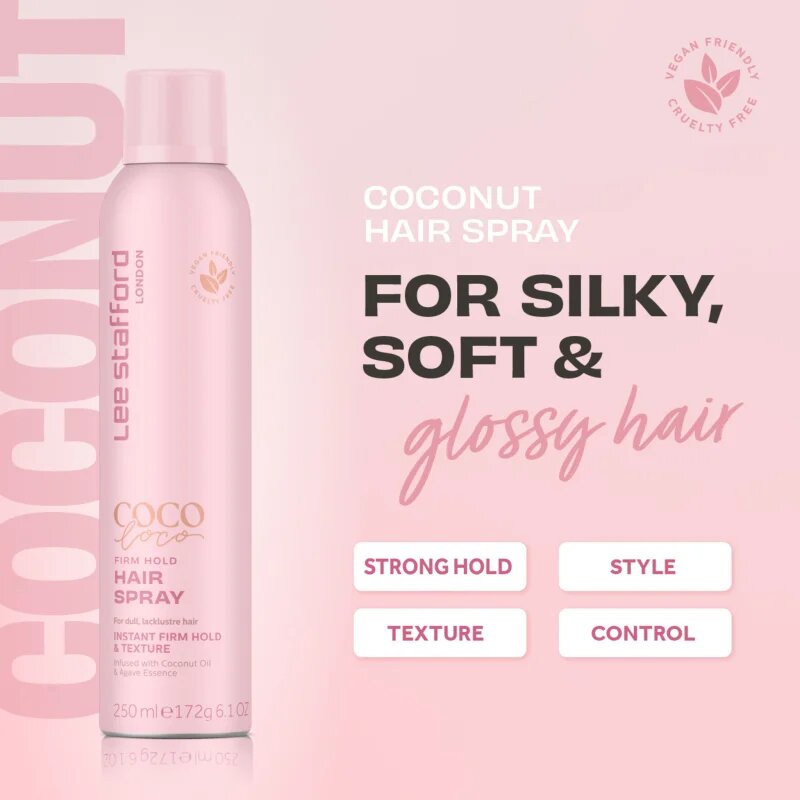 Lee Stafford CoCo LoCo Agave lak za lase z močnim utrjevanjem 250 ml
