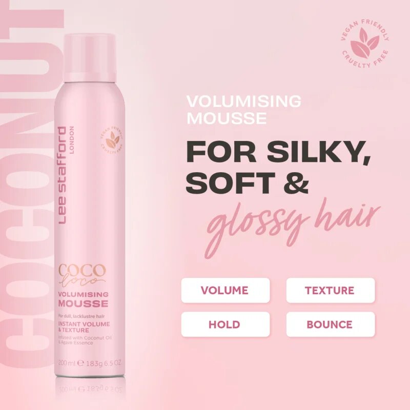 Lee Stafford CoCo LoCo Agave luksuzna pena za volumen za fine in tanke lase 200 ml
