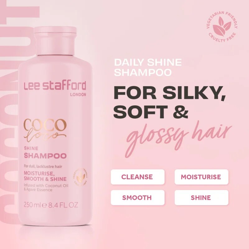 Lee Stafford CoCo LoCo Agave šampon za sijaj in mehkobo las 250 ml