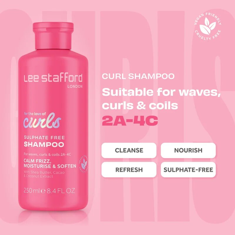 Lee Stafford For The Love Of Curls Shampoo šampon za valovite in kodraste lase 250 ml