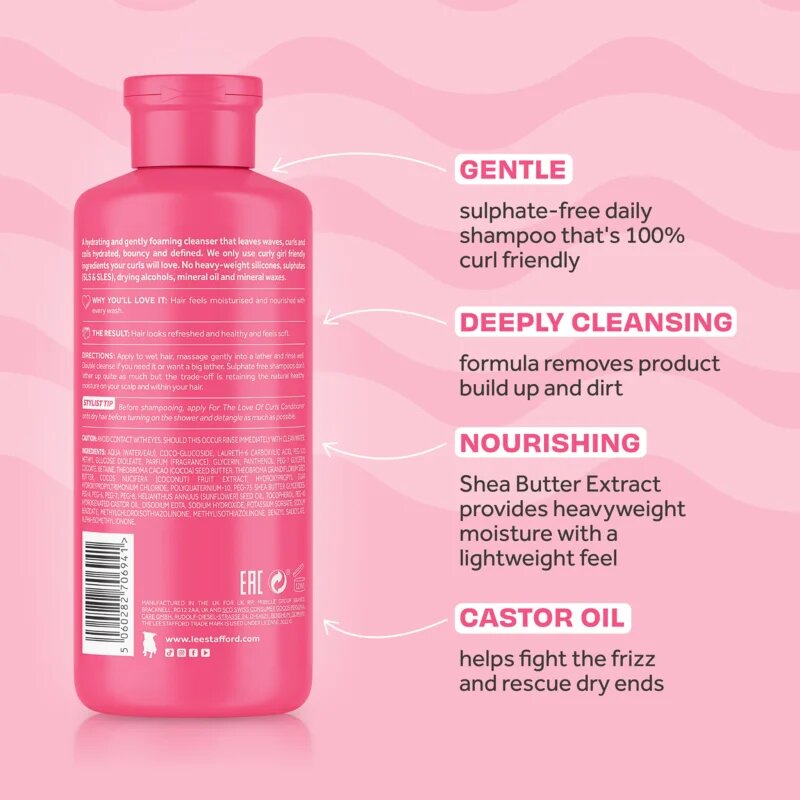 Lee Stafford For The Love Of Curls Shampoo šampon za valovite in kodraste lase 250 ml