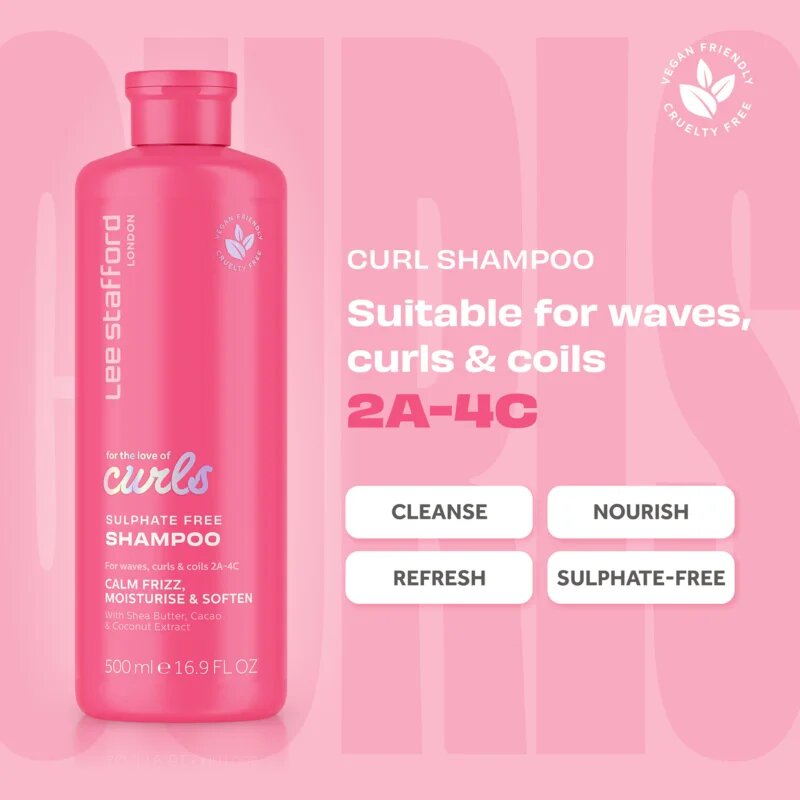 Lee Stafford For The Love Of Curls Shampoo šampon za valovite in kodraste lase 500 ml
