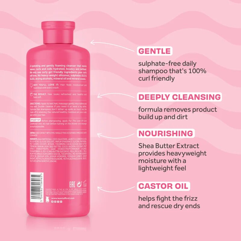 Lee Stafford For The Love Of Curls Shampoo šampon za valovite in kodraste lase 500 ml