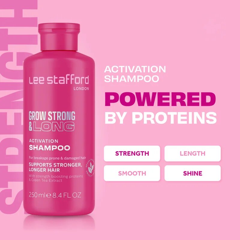 Lee Stafford Grow Strong & Long Activation Shampoo šampon za lase za okrepitev in rast las 250 ml