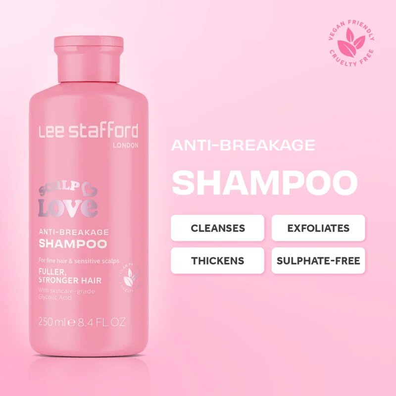Lee Stafford Scalp Love Anti-Breakage Shampoo krepilni šampon za oslabljene lase ki so nagnjeni k izpadanju 250 ml