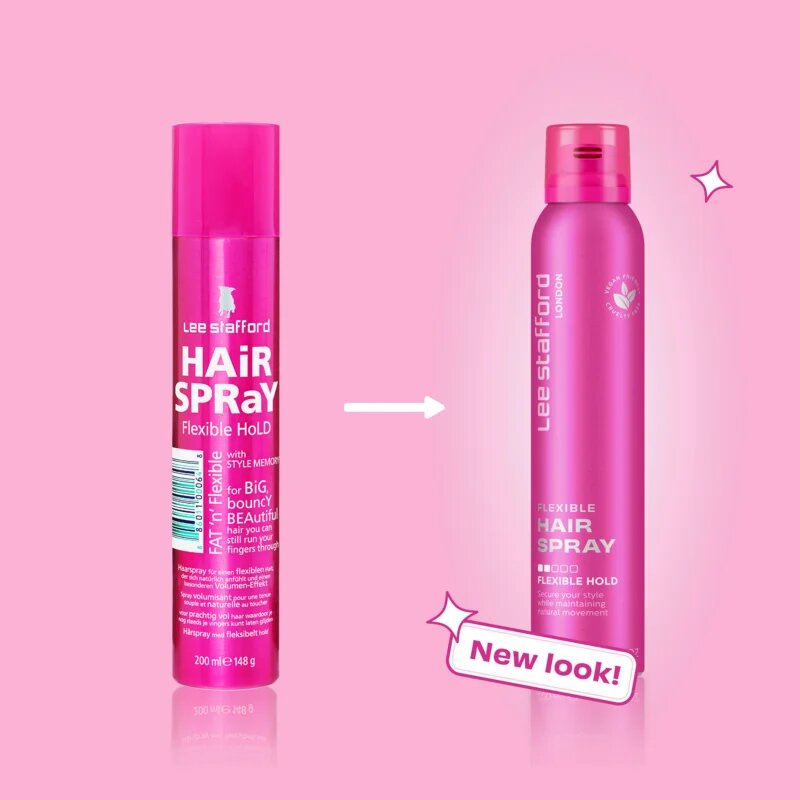 Lee Stafford Styling Hair Spray Flexible Hold Fat n Flexible lak za lase za fleksibilno učvrstitev 200 ml