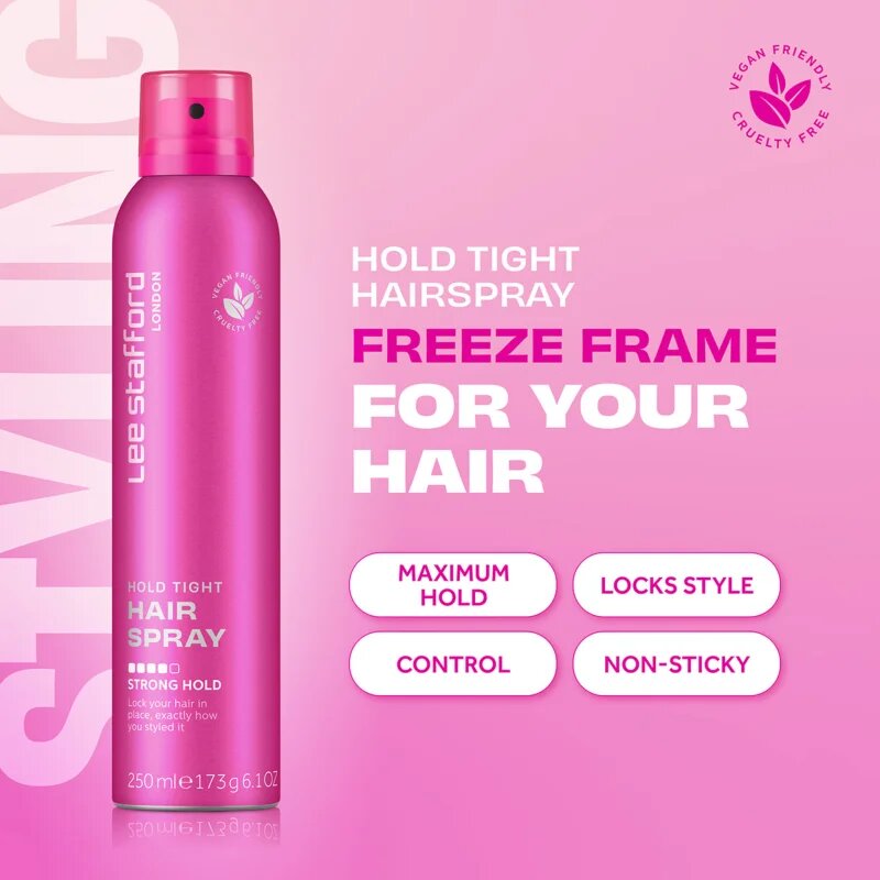 Lee Stafford Styling Hair Spray Strong Hold Tight lak za lase z ekstra močnim utrjevanjem 250 ml