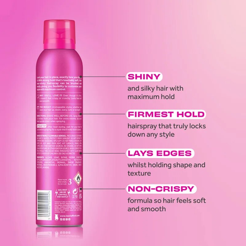 Lee Stafford Styling Hair Spray Strong Hold Tight lak za lase z ekstra močnim utrjevanjem 250 ml