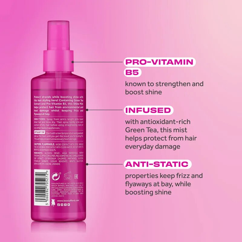Lee Stafford Styling Heat Protection Shine Mist pršilo za zaščito las pred vročino 200 ml