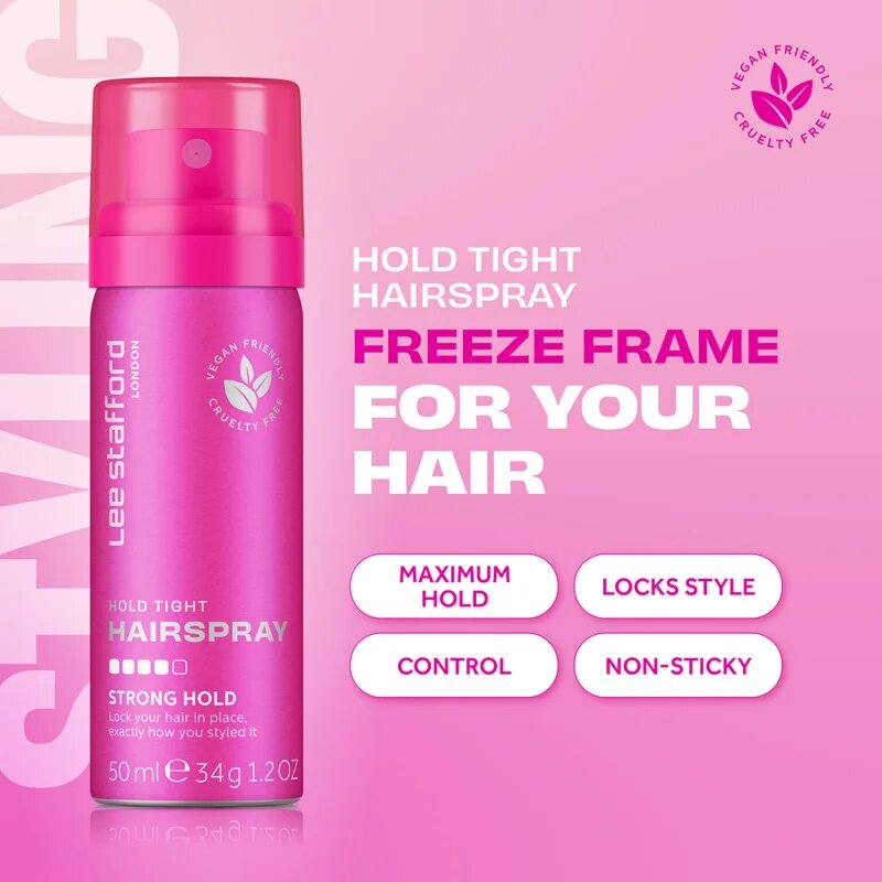 Lee Stafford Styling Hold Tight Hairspray lak za lase z ekstra močnim utrjevanjem 50 ml