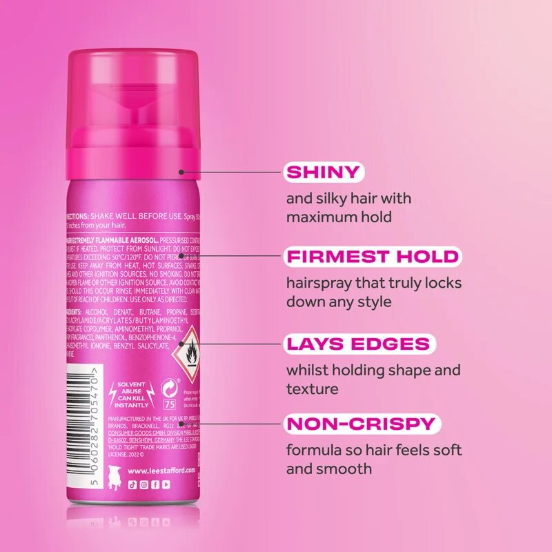 Lee Stafford Styling Hold Tight Hairspray lak za lase z ekstra močnim utrjevanjem 50 ml