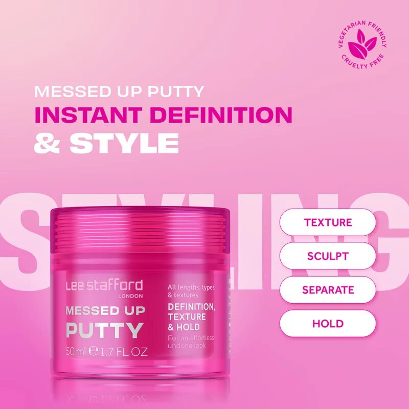 Lee Stafford Styling Messed Up Putty stiling pasta 50 ml