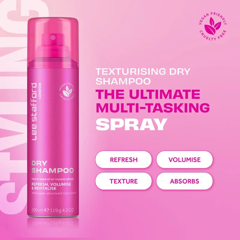 Lee Stafford Styling Original Dry Shampoo suhi šampon za absorbcijo odvečnega sebuma in za osvežitev las 200 ml