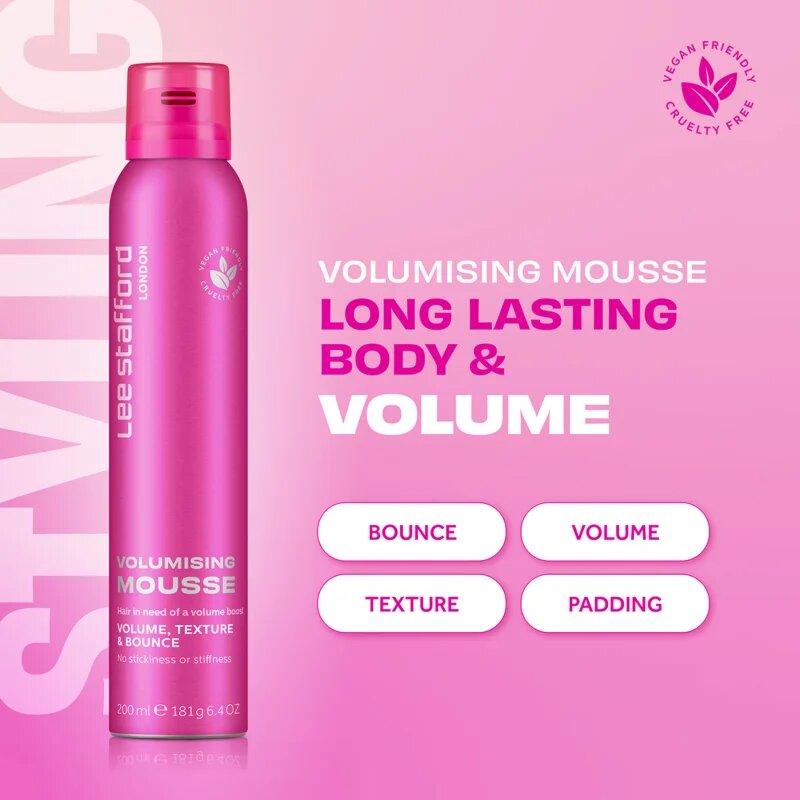 Lee Stafford Styling Volumising Mousse penasti utrjevalec za lase za bogat volumen 200 ml