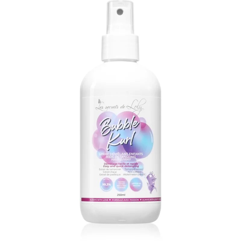 Les Secrets De Loly Bubble Kurl pršilo za lase za lažje razčesavanje las za otroke 250 ml