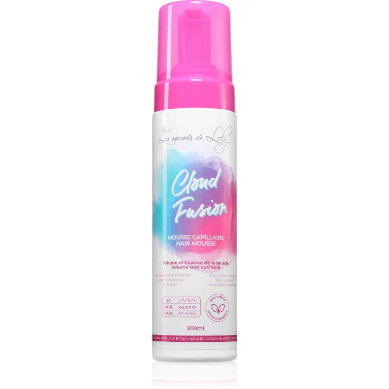 Les Secrets De Loly Cloud Fusion pena z močnim utrjevanjem za lase 200 ml