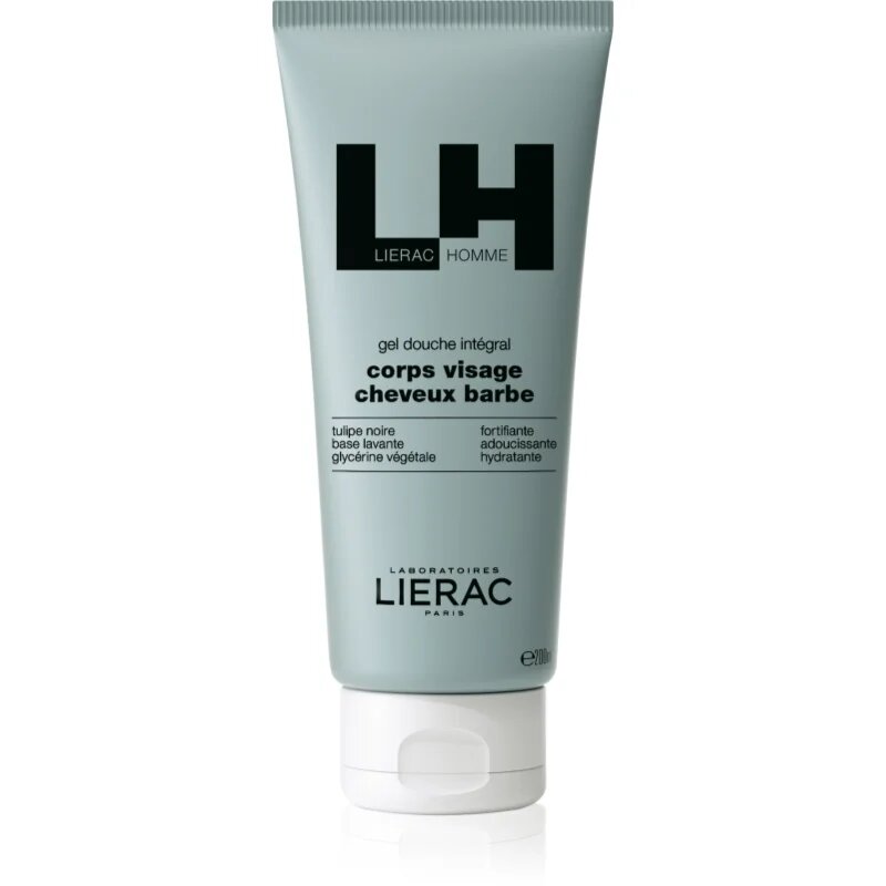Lierac Homme Integral gel za prhanje za obraz telo in lase 200 ml