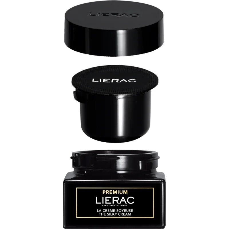 Lierac Premium The Silky Cream svilena nežna krema proti znakom staranja za ponovno polnjenje 50 ml