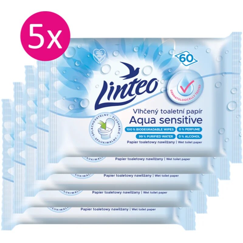 Linteo Aqua Sensitive vlažilni toaletni papir