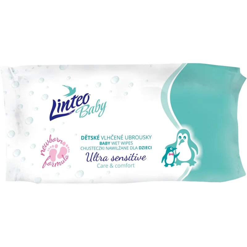 Linteo Baby Ultra Sensitive otroški nežni vlažni robčki 64 kos