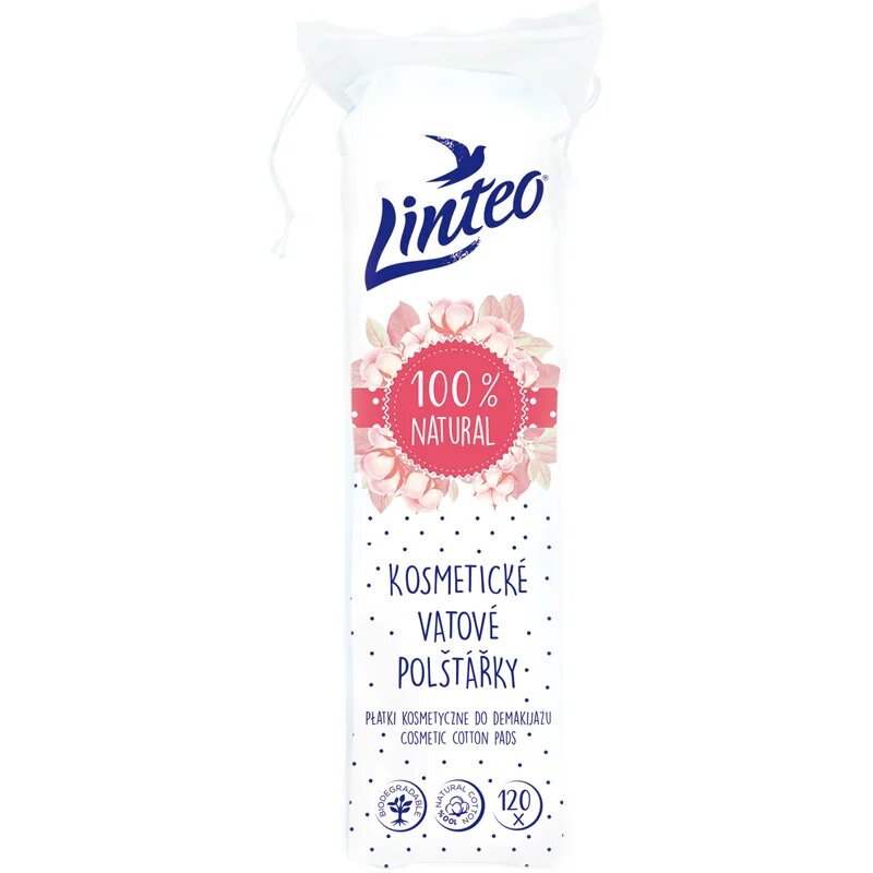 Linteo Natural Cotton Pads vatni tamponi 120 kos