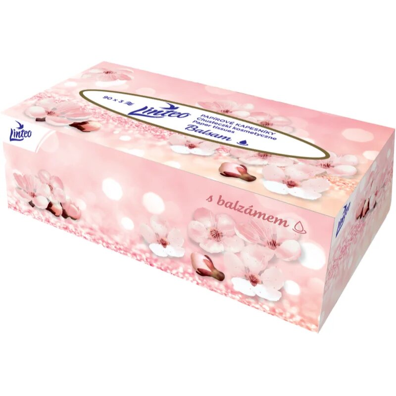 Linteo Paper Tissues Three-ply Paper 90 pcs per box papirnati robčki z balzamom 90 kos
