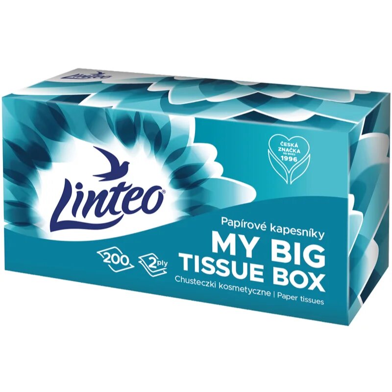 Linteo Paper Tissues Two-ply Paper 200 pcs per box papirnati robčki 200 kos