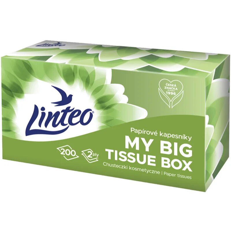 Linteo Paper Tissues Two-ply Paper 200 pcs per box papirnati robčki 200 kos