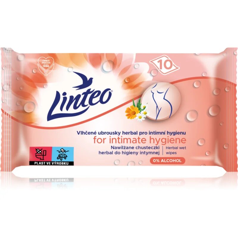 Linteo Personal hygiene vlažni robčki za intimno higieno mini herbal 10 kos