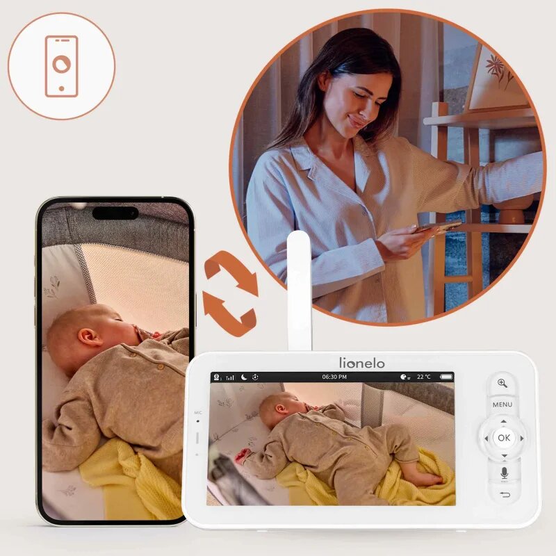 Lionelo Babyline 9.2 AI digitalna video varuška 1 kos