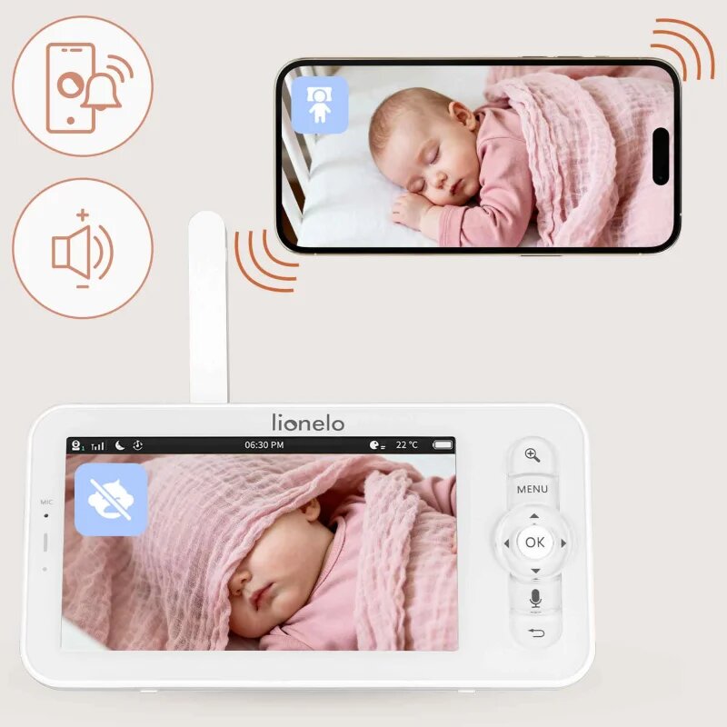 Lionelo Babyline 9.2 AI digitalna video varuška 1 kos