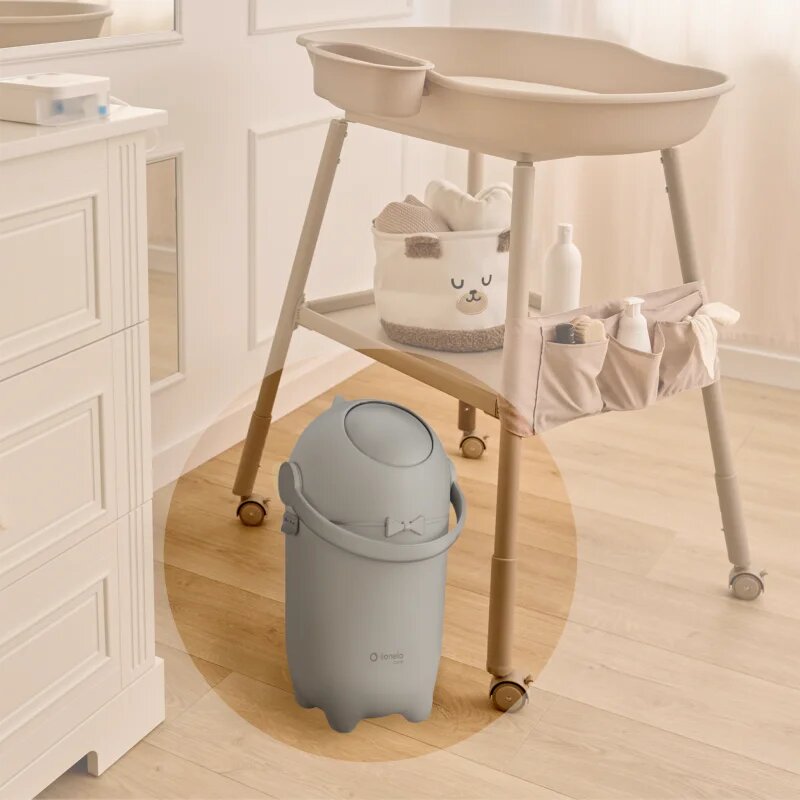 Lionelo Purebin koš za plenice Grey 10l 1 kos
