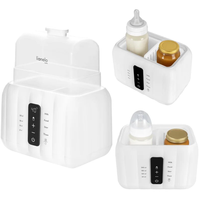 Lionelo Thermup Double White Bottle Warmer 6in1 večnamenski grelnik otroških stekleničk 6 v 1 1 kos