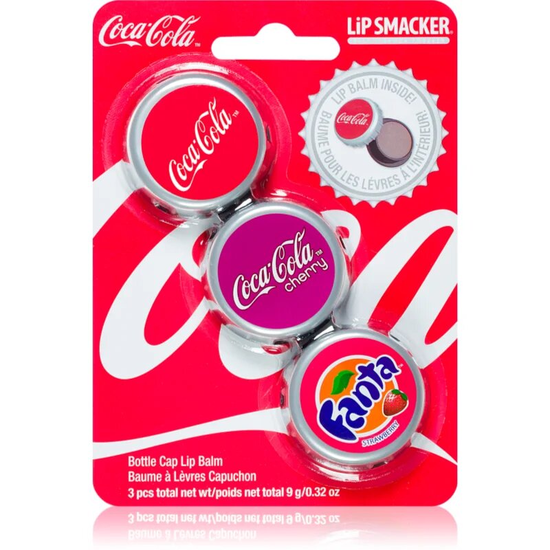 Lip Smacker Coca Cola balzam za ustnice dišave Original Cherry & Fanta 3x3 g