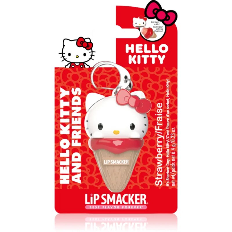 Lip Smacker Hello Kitty & Friends balzam za ustnice za ključe okus Strawberry 6.4 g
