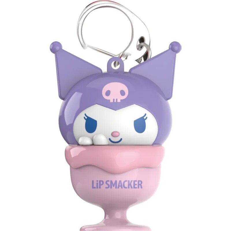 Lip Smacker Hello Kitty & Friends Kuromi balzam za ustnice za ključe okus Bad to the Cherry Core 6.4 g