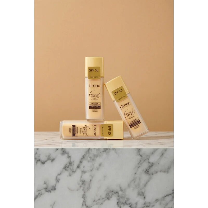 Lirene Base Dewy Glow posvetlitvena podlaga SPF 50 30 ml