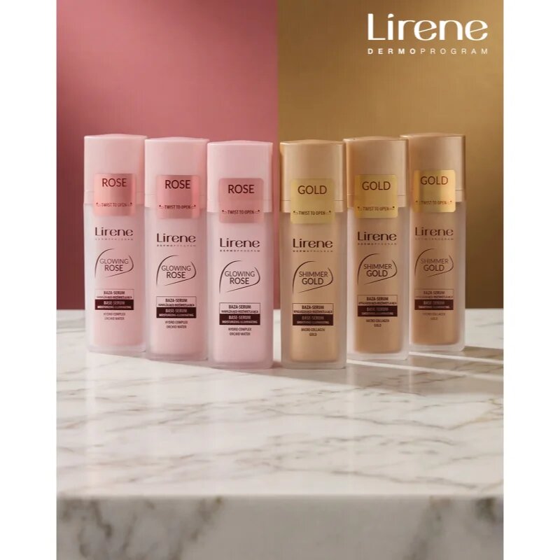 Lirene Base Shimmer Gold posvetlitvena podlaga 30 ml