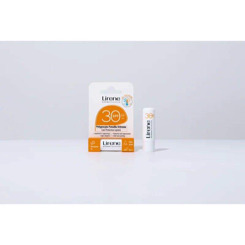 Lirene Care Protective Lipstick zaščitni balzam za ustnice z vlažilnim učinkom SPF 30 4.6 g