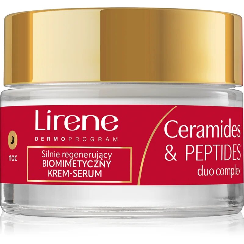 Lirene Ceramides & Peptides Duo Complex 60+ obnovitvena nočna krema z regeneracijskim učinkom 50 ml