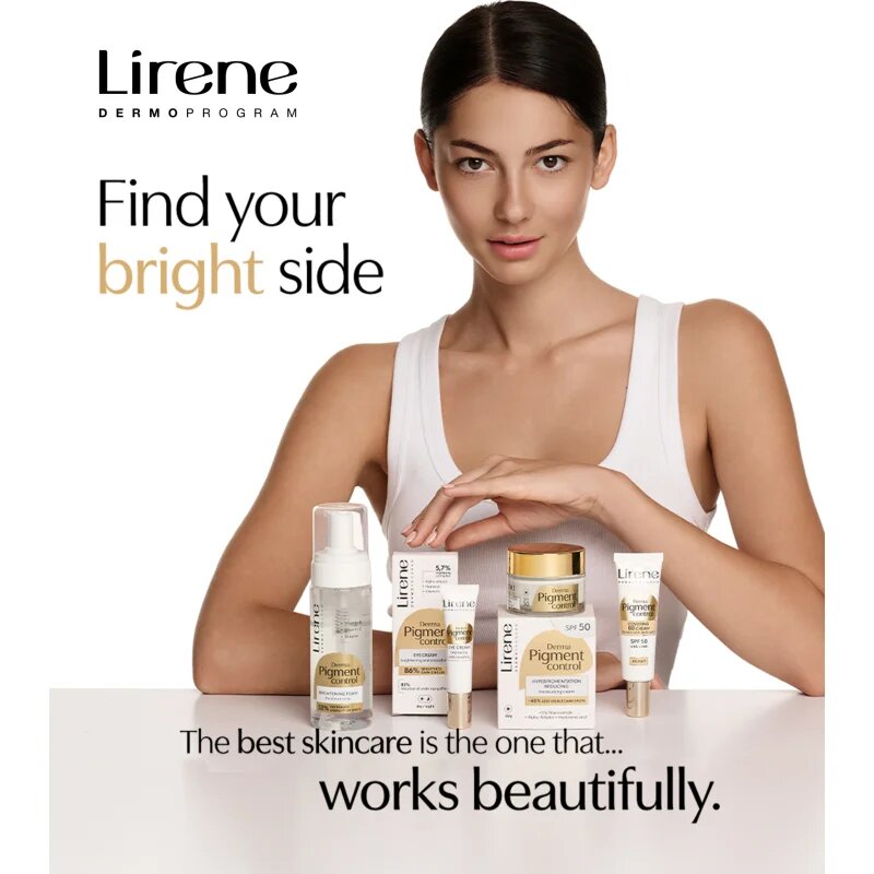 Lirene Derma Pigment Control Brightening Eye Cream gladilna in posvetlitvena krema za predel okoli oči 15 ml