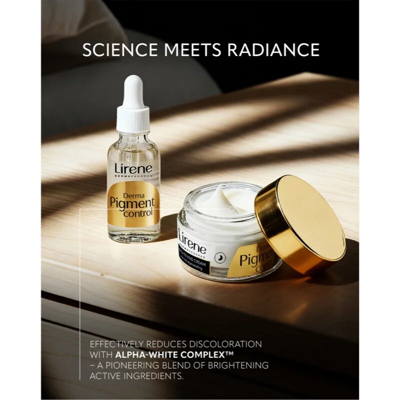 Lirene Derma Pigment Control Brightening Night Cream posvetlitvena nočna krema za kožo s hiperpigmentacijo 50 ml
