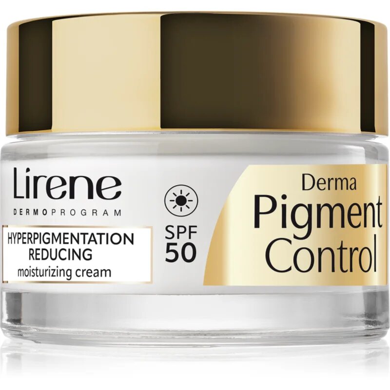 Lirene Derma Pigment Control Cream SPF 50 posvetlitvena vlažilna krema proti pigmentnim madežem SPF 50 50 ml