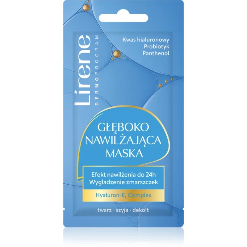 Lirene Face Mask Hyaluron-E Complex globinsko vlažilna maska 8 ml