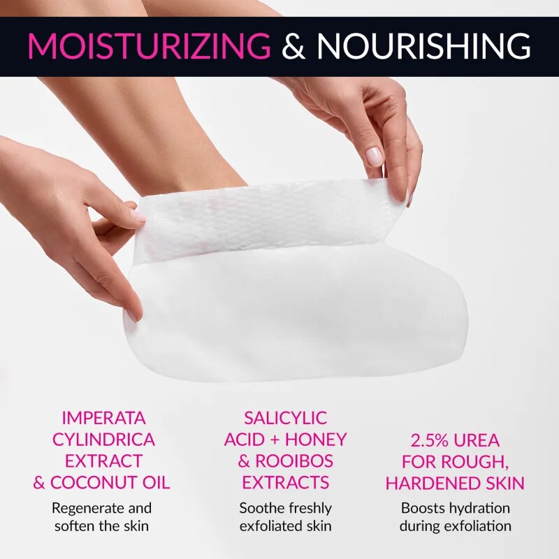 Lirene Foot Care eksfoliacijske nogavice za mehčanje in vlaženje kože stopal 25% Urea 1 par