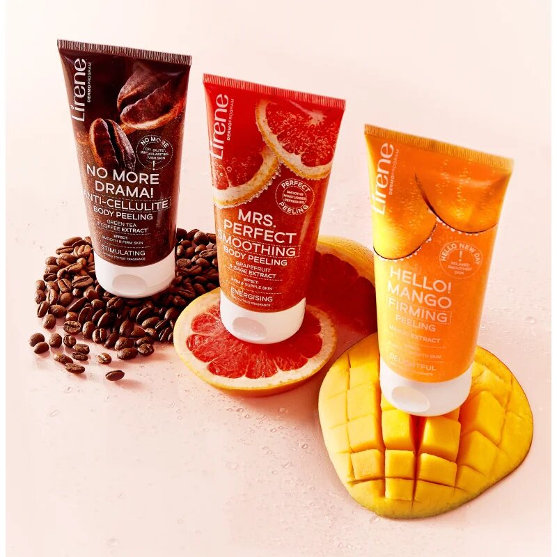 Lirene Hello! Mango učvrstitveni piling za telo s hranilnim učinkom 175 ml