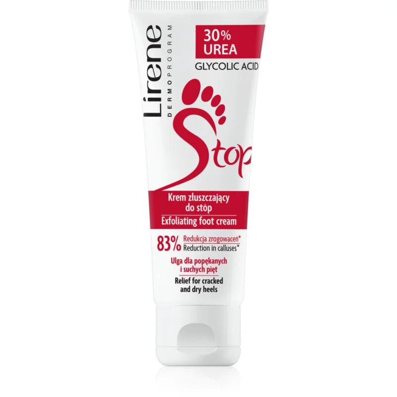 Lirene Podology Foot Care Nežna piling krema za noge 75 ml