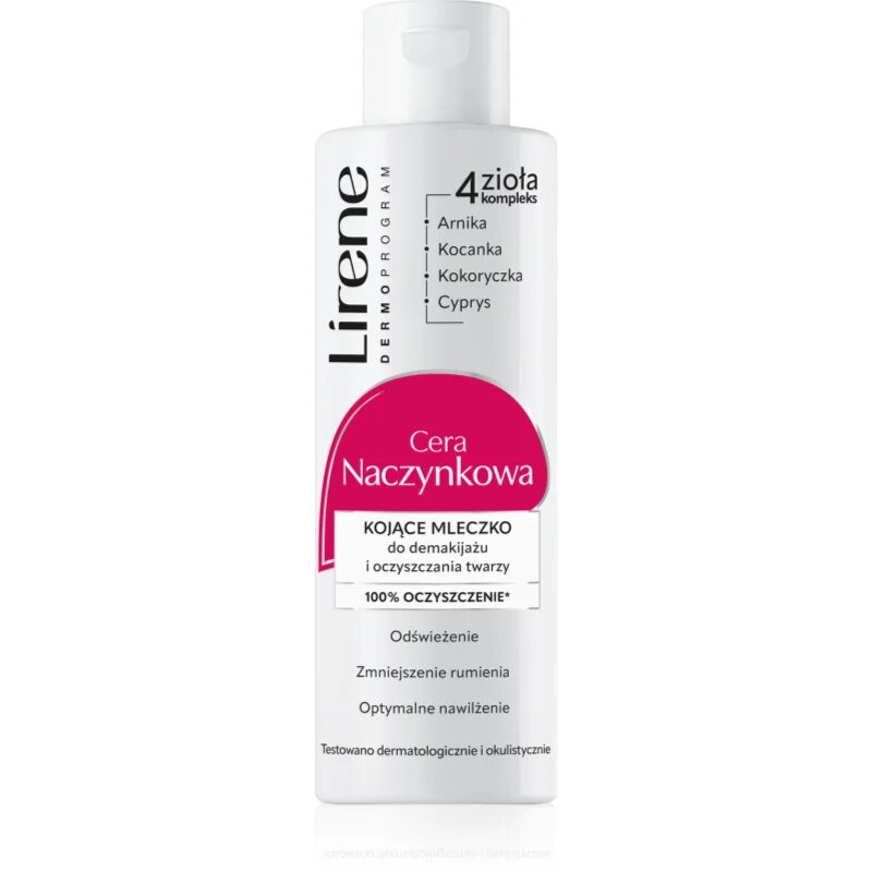Lirene Redness hranilno čistilno mleko za obraz in oči 200 ml