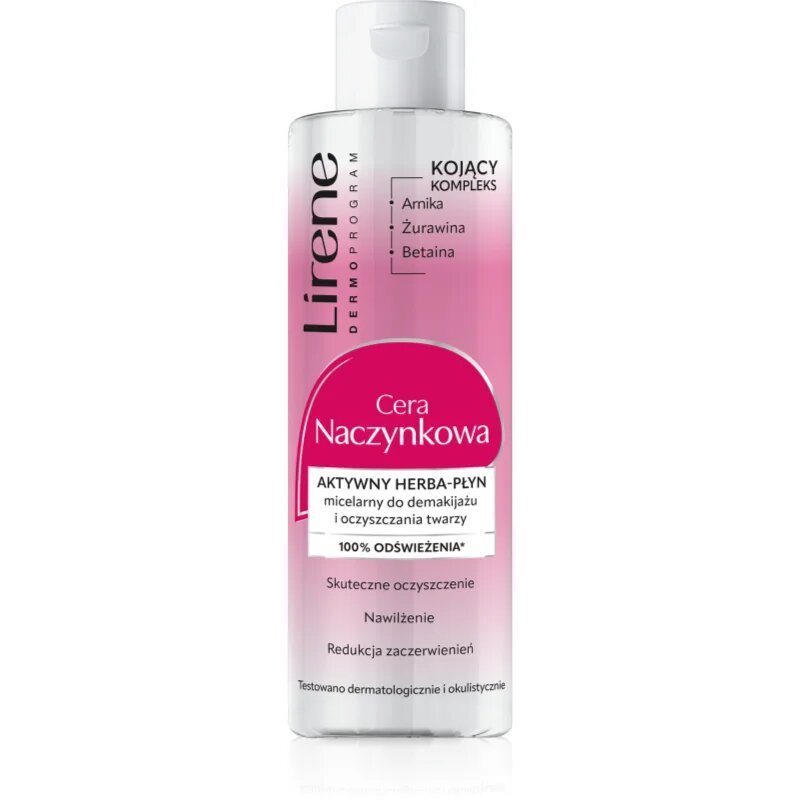 Lirene Redness micelarna čistilna voda za občutljivo in pordelo kožo 200 ml