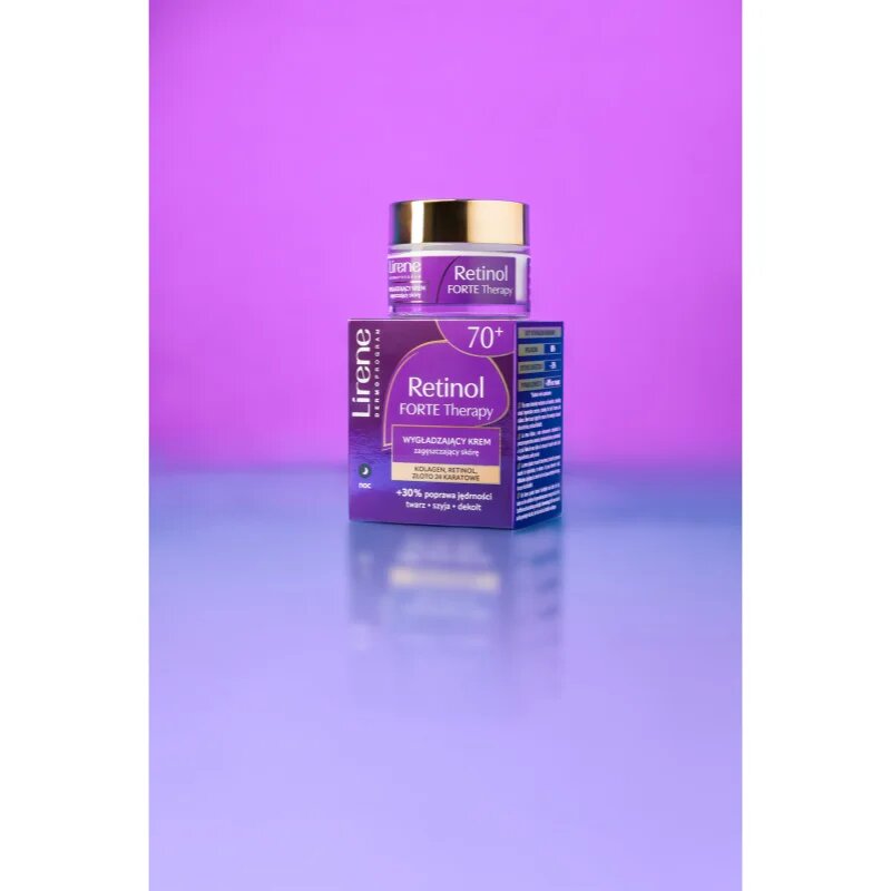 Lirene Retinol Forte Therapy 70+ pomlajevalna nočna krema za zrelo kožo 50 ml
